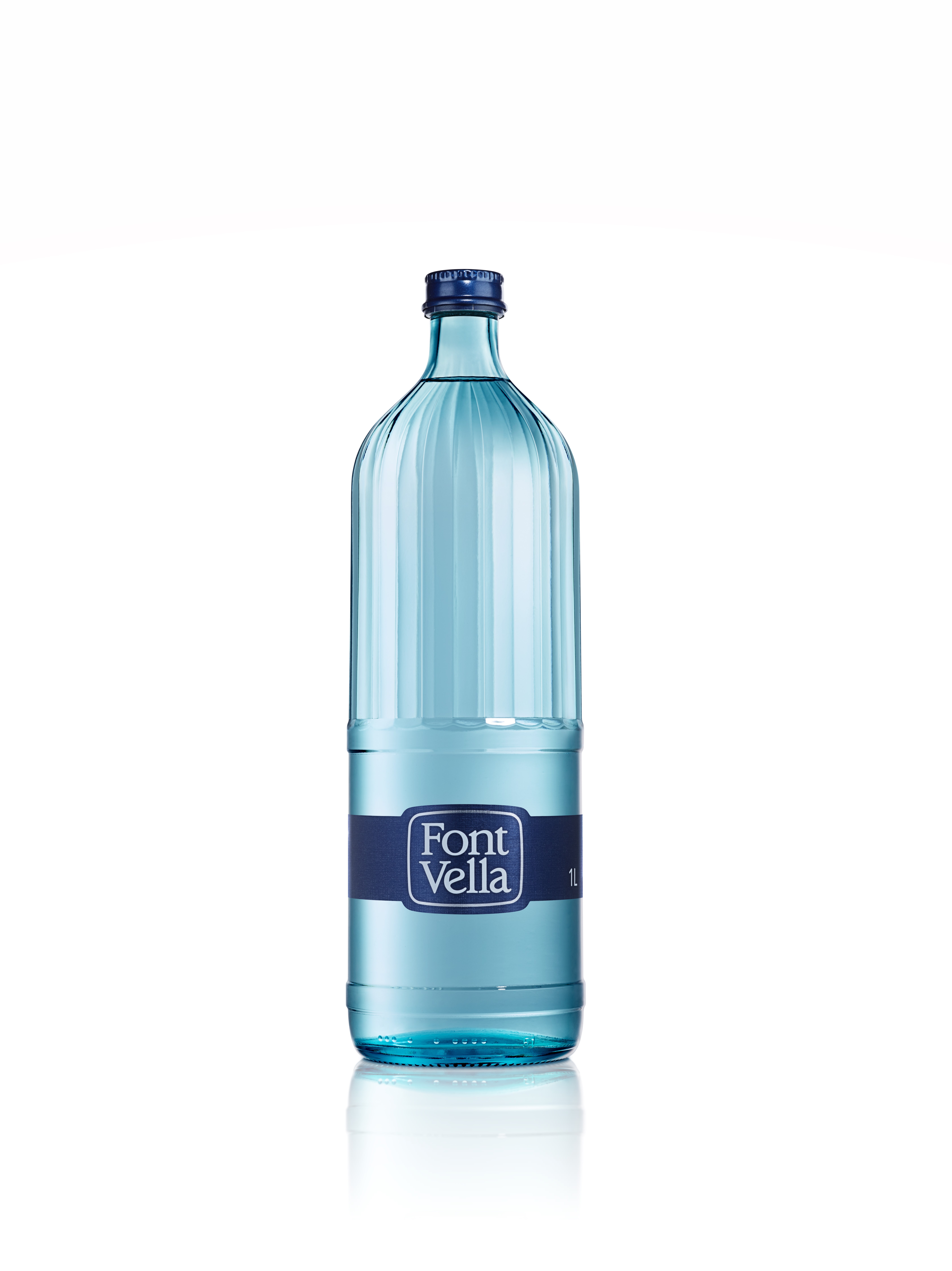 Agua mineral Font Vella 1L 12 botellas cristal retornable-Zaragoza